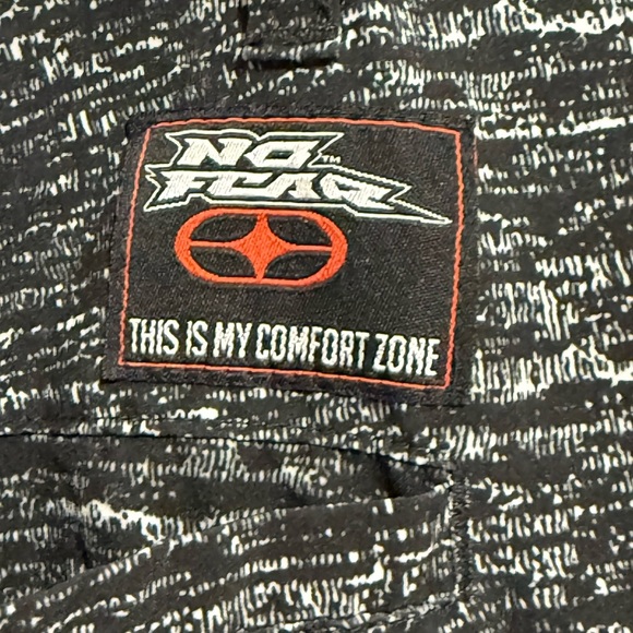 Vintage No Fear Cargo Shorts Mens 36 Black Lightweight Hybrid Beachwear Y2k - Picture 4 of 8